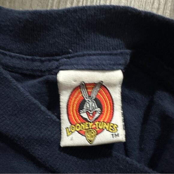 Vintage 90s Looney Tunes Taz Mackinac Island Short‎ Sleeve Tee Shirt Size L - Picture 5 of 8